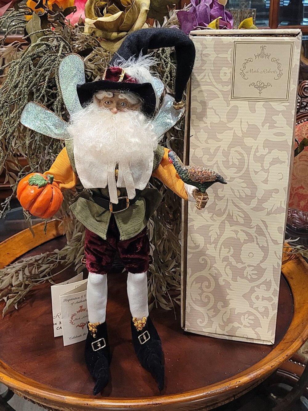 Mark Roberts Pumpkin & Turkey Thanksgiving Fairy 18"